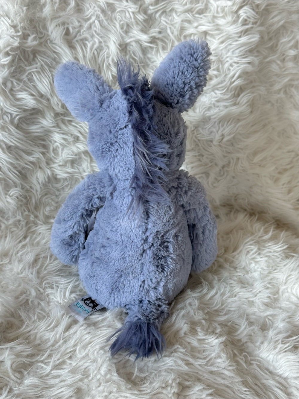 Jellycat retired Bashful Donkey blue gray stuffed animal plush - Picture 3 of 9